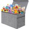 Kids Toy Box Chest - Extra Large Lightweight Collapsible Toy Storage Organizer Boxes Bins Baskets for Kids, Boys, Girls, Nursery Room, Playroom, Closet (Linen Gray)